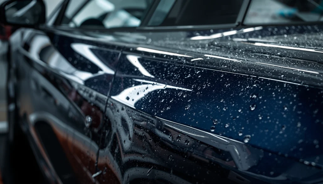 Coche con tratamiento hidrofóbico