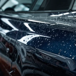 Coche con tratamiento hidrofóbico
